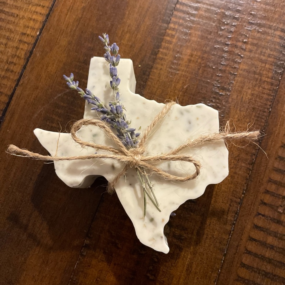 Texas shaped soap